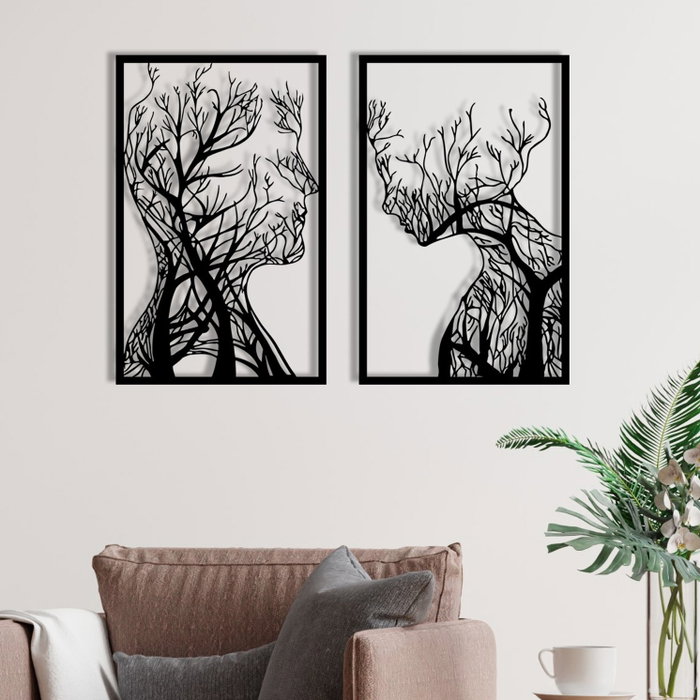 Wallity Lutuf Accesorio Decorativo de Pared de Metal Negro